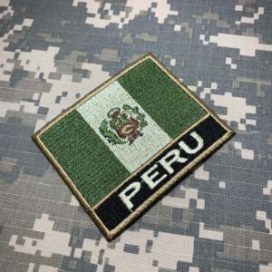 BP0028NT03 Bandeira Peru Patch Bordado Termo Adesivo