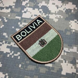 BP0029ET03 Bandeira Bolívia Patch Bordado Termo Adesivo