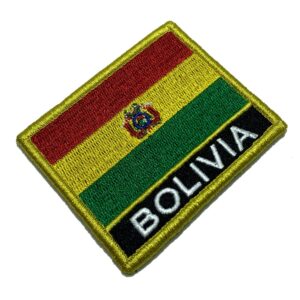 BP0029NV01 Bandeira Bolívia Patch Bordado Fecho Contato