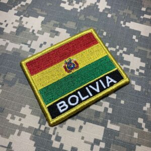 BP0029NV01 Bandeira Bolívia Patch Bordado Fecho Contato