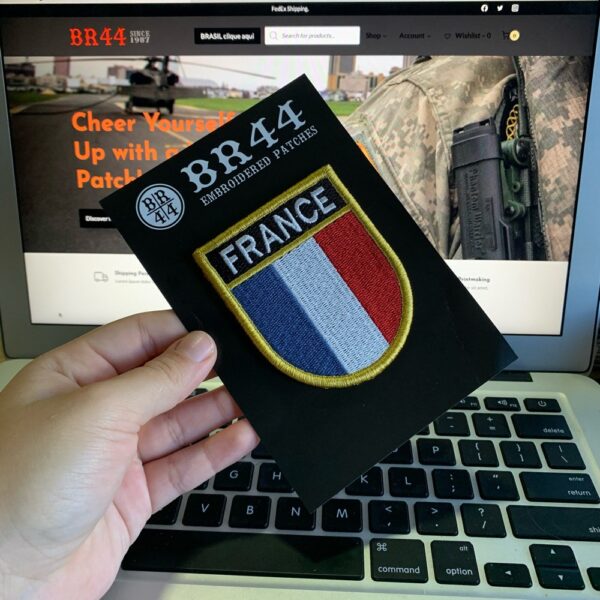 BP0031EV01 Bandeira França Patch Bordado Fecho Contato - Imagem 3