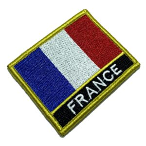 BP0031NV01 Bandeira França Patch Bordado Fecho Contato