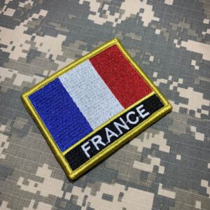 BP0031NV01 Bandeira França Patch Bordado Fecho Contato