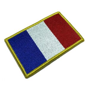BP0031V21 Bandeira França Patch Bordado Fecho Contato