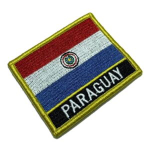 BP0047NV01 Bandeira Paraguai Patch Bordado Fecho Contato