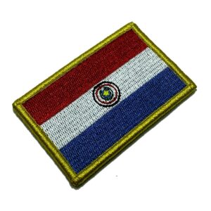 BP0047V01 Bandeira Paraguai Patch Bordado Fecho Contato