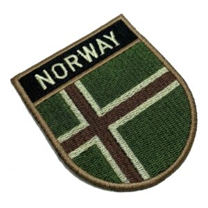 BP0054ET03 Bandeira Noruega Patch Bordado Termo Adesivo