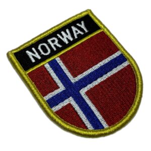 BP0054EV01 Bandeira Noruega Patch Bordado Fecho Contato