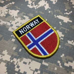 BP0054EV01 Bandeira Noruega Patch Bordado Fecho Contato