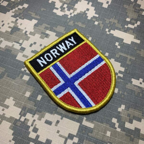 BP0054EV01 Bandeira Noruega Patch Bordado Fecho Contato - Imagem 2