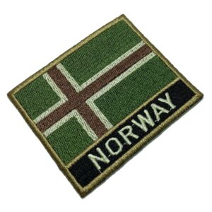 BP0054NT03 Bandeira Noruega Patch Bordado Termo Adesivo