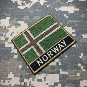 BP0054NT03 Bandeira Noruega Patch Bordado Termo Adesivo