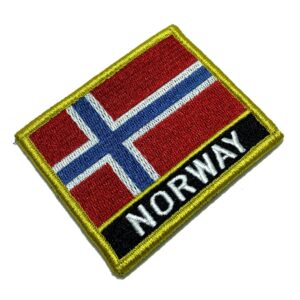 BP0054NV01 Bandeira Noruega Patch Bordado Fecho Contato