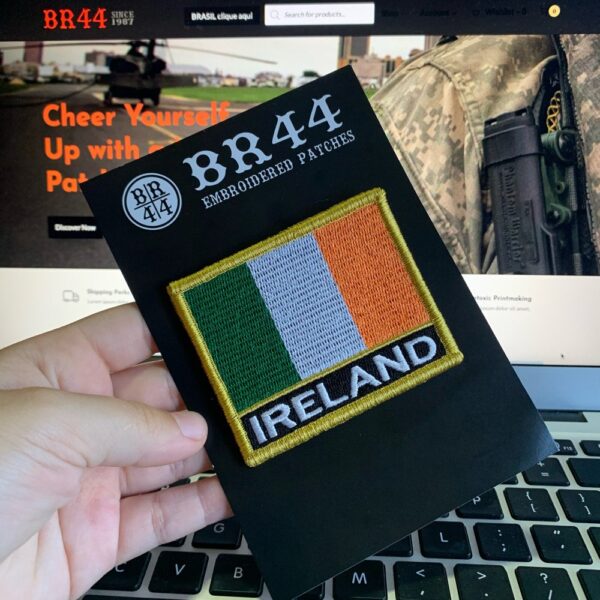 BP0059NV01 Bandeira Irlanda Patch Bordado Fecho Contato - Imagem 3