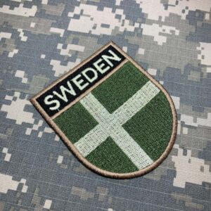 BP0087ET03 Bandeira Suécia Patch Bordado Termo Adesivo