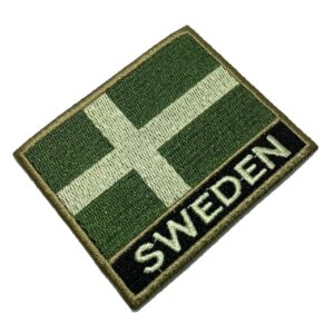 BP0087NT03 Bandeira Suécia Patch Bordado Termo Adesivo