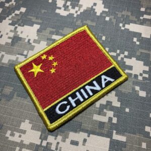 BP0195NV01 Bandeira China Patch Bordado Fecho Contato