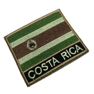 BP0201NT03 Bandeira Costa Rica Patch Bordado Termo Adesivo