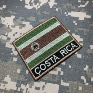 BP0201NT03 Bandeira Costa Rica Patch Bordado Termo Adesivo