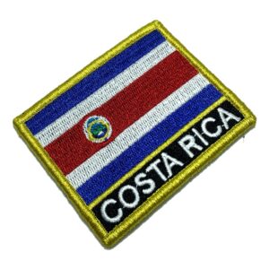 BP0201NV01 Bandeira Costa Rica Patch Bordado Fecho Contato