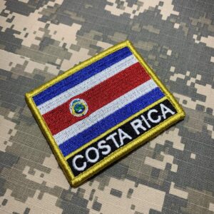 BP0201NV01 Bandeira Costa Rica Patch Bordado Fecho Contato