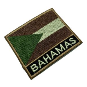 BP0208NT03 Bandeira Bahamas Patch Bordado Termo Adesivo
