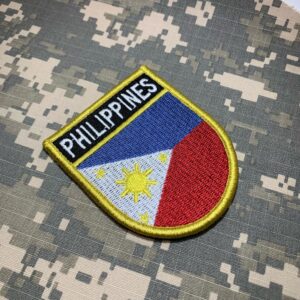 BP0218EV01 Bandeira Filipinas Patch Bordado Fecho Contato