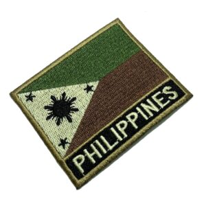 BP0218NT03 Bandeira Filipinas Patch Bordado Termo Adesivo
