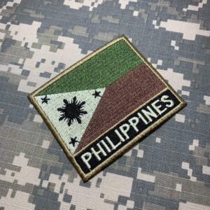 BP0218NT03 Bandeira Filipinas Patch Bordado Termo Adesivo