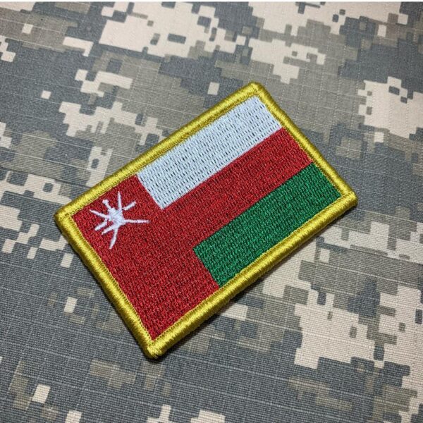 BP0219V01 Bandeira Omã Patch Bordado Fecho Contato - Imagem 2