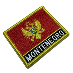 BP0243NV01 Bandeira Montenegro Patch Bordado Fecho Contato