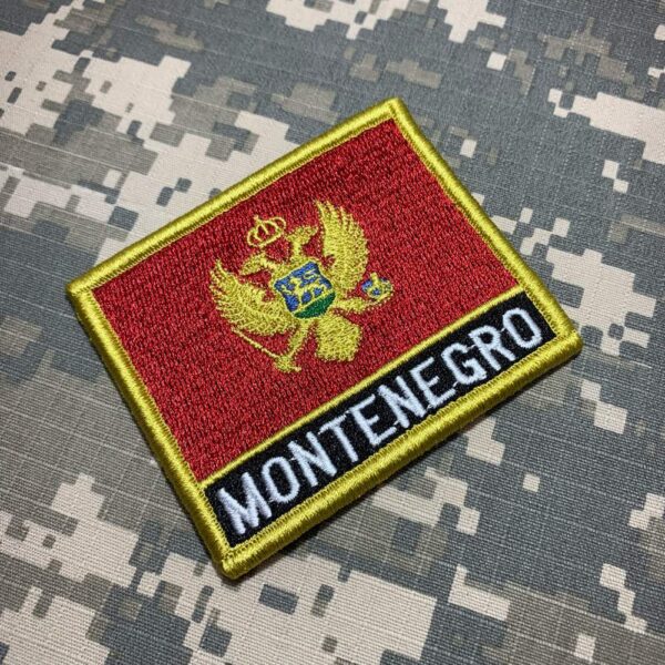 BP0243NV01 Bandeira Montenegro Patch Bordado Fecho Contato - Imagem 3