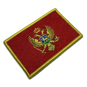 BP0243V21 Bandeira Montenegro Patch Bordado Fecho Contato