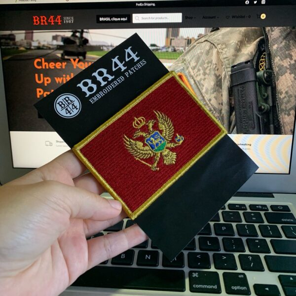 BP0243V21 Bandeira Montenegro Patch Bordado Fecho Contato - Imagem 3