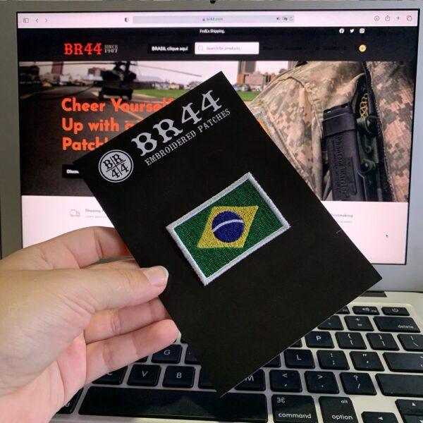 BP0405T16 Bandeira Brasil Patch Bordado Termo Adesivo - Imagem 3