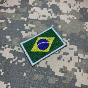 BP0405T16 Bandeira Brasil Patch Bordado Termo Adesivo