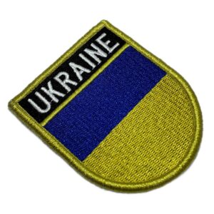 BP0408EV01 Bandeira Ucrânia Patch Bordado Fecho Contato