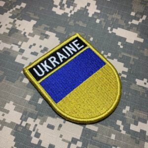 BP0408EV01 Bandeira Ucrânia Patch Bordado Fecho Contato
