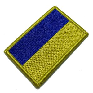 BP0408V01 Bandeira Ucrânia Patch Bordado Fecho Contato