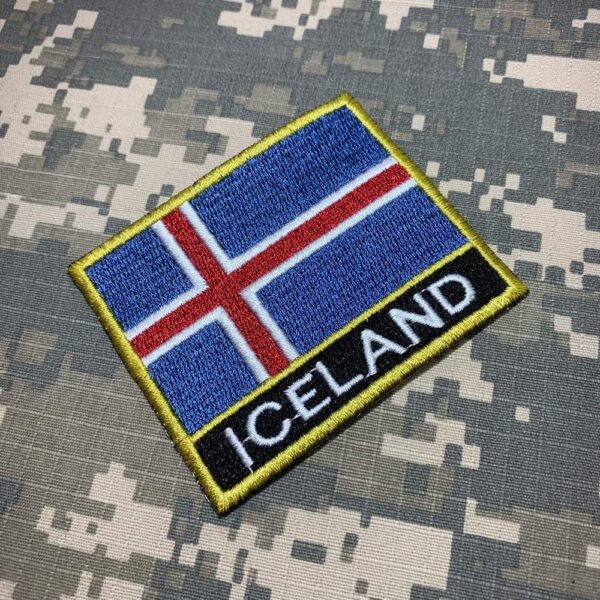 BP0409NT01 Bandeira Islândia Patch Bordado Termo Adesivo - Imagem 2