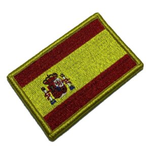 BPESV001 Bandeira Espanha Patch Bordado Fecho Contato