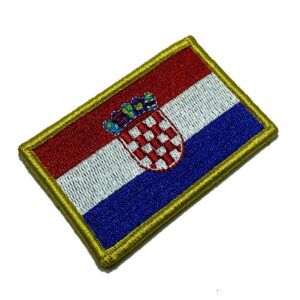BPHRV001 Bandeira Croácia Patch Bordado Fecho Contato