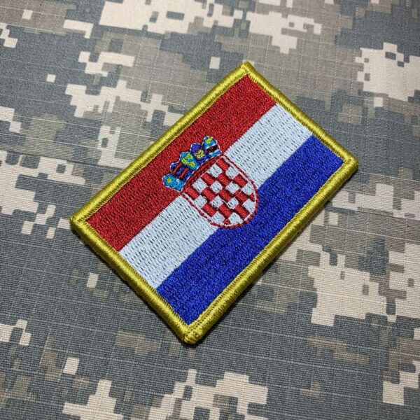 BPHRV001 Bandeira Croácia Patch Bordado Fecho Contato - Imagem 2