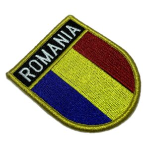 BPROEV001 Bandeira Romênia Patch Bordado Fecho Contato