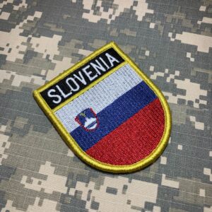 BPSLEV01 Bandeira Eslovênia Patch Bordado Fecho Contato
