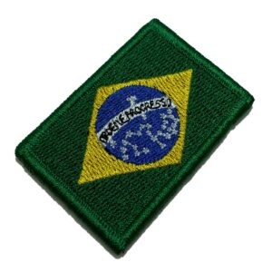 BBR254V01 Bandeira Brasil Patch Bordado Fecho Contato