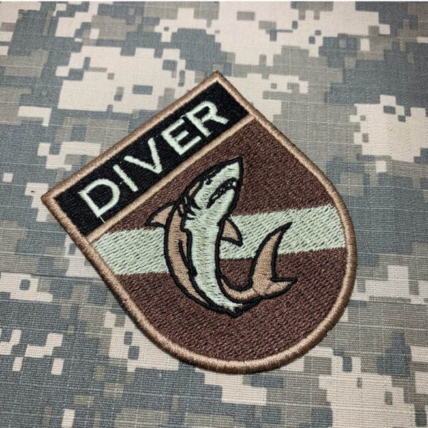 BD0176ET04 Bandeira Mergulhador Patch Bordado Termo Adesivo - Imagem 2