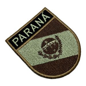 BE0174ET04 Bandeira Paraná Brasil Bordado Termo Adesivo