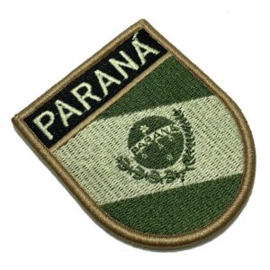 BE0174EV03 Bandeira Paraná CR Brasil Bordado Fecho Contato