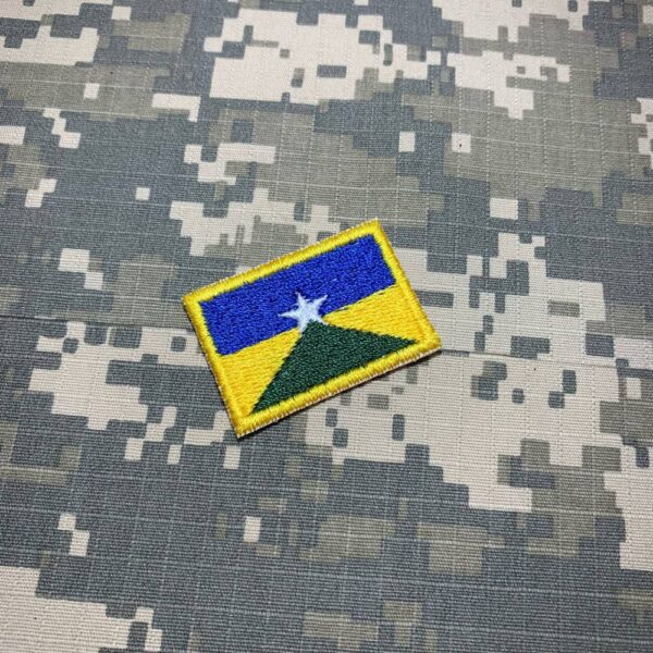 BEBEROT031 Bandeira Rondônia Brasil Bordado Termo Adesivo - Imagem 3